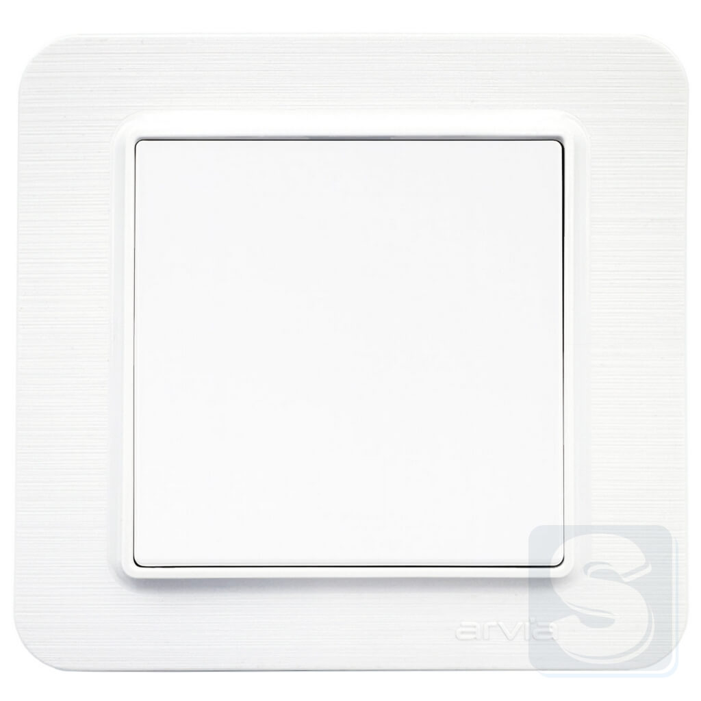 Выключатель одноклавишный Arvia Electric Lavin Белый